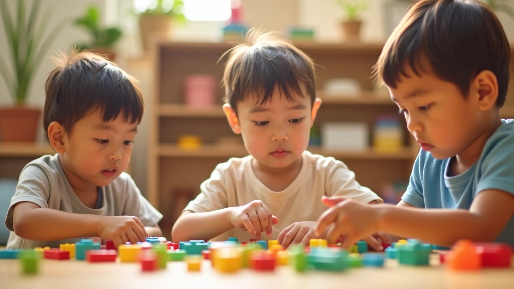 Children learning together through hands-on activities